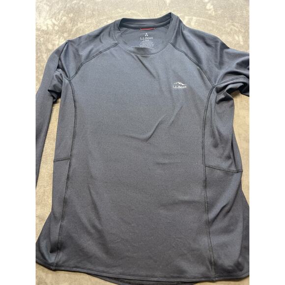 L.L.‎ Bean Shirt Mens Size L Gray Long Sleeve 504944 base layer - Picture 1 of 5